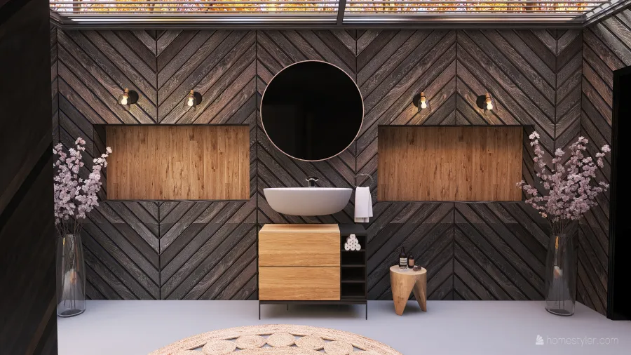 Forest Bathroom 3d design renderings