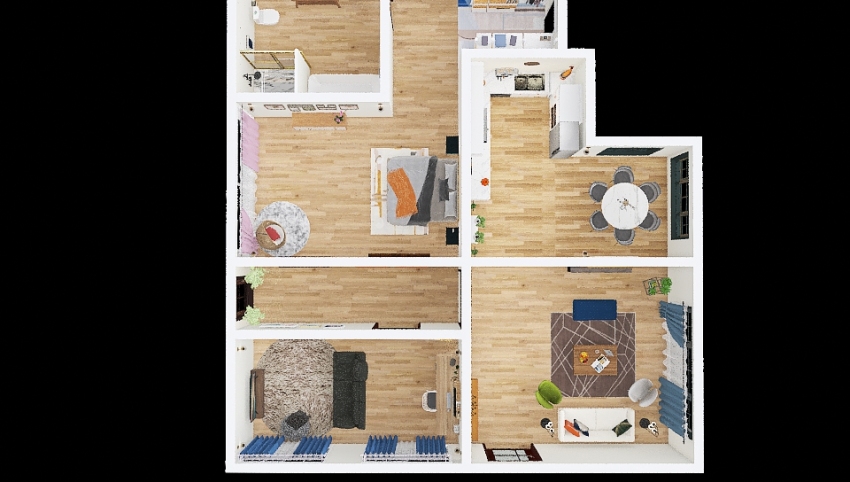 Small Apartment  3d design picture 144.96