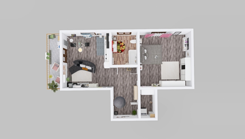 Mini appartamento italiano 3d design picture 105.74