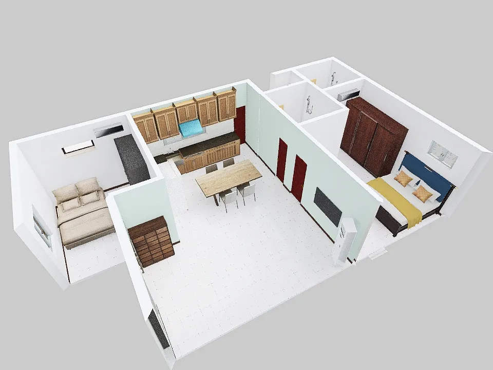 Floor Plan 210126 3d design renderings