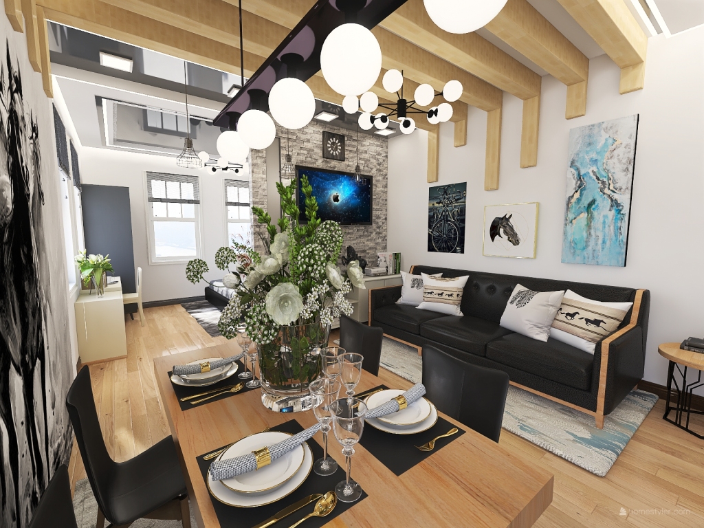 Black Stallion (40 Sqm Condo/Apartment) 3d design renderings