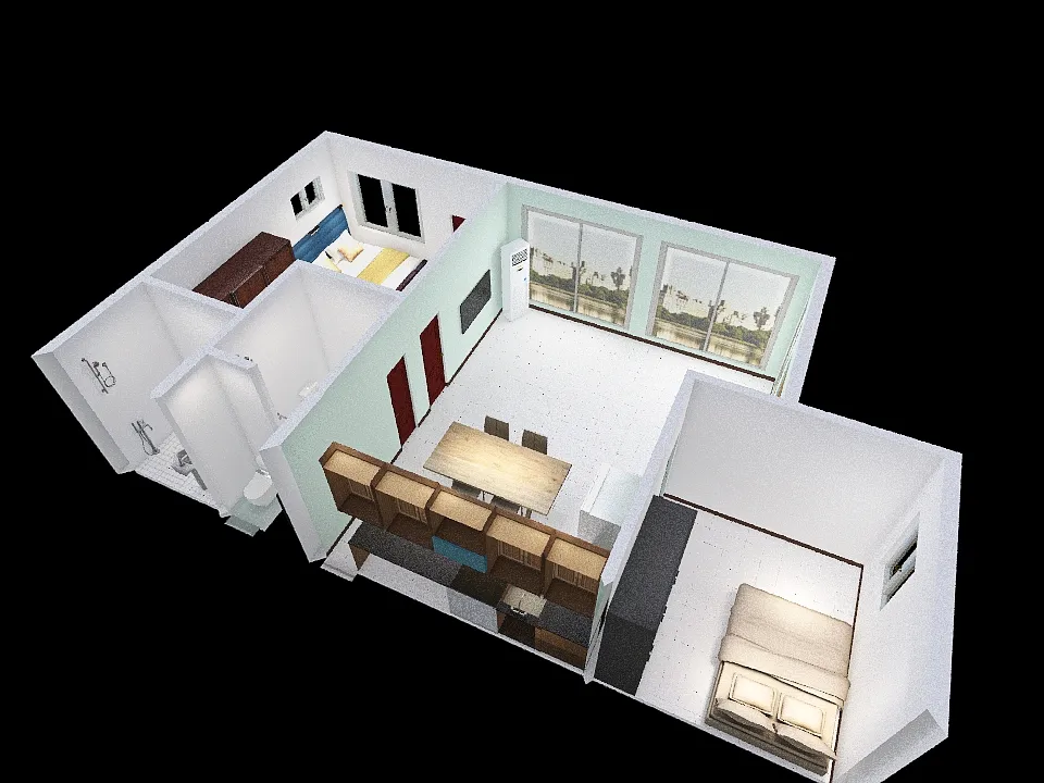 Floor Plan 210126-2 3d design renderings