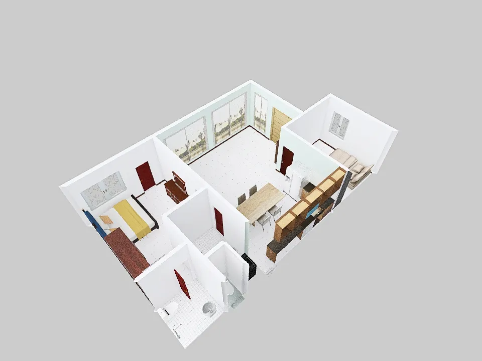 Floor Plan 210507 3d design renderings