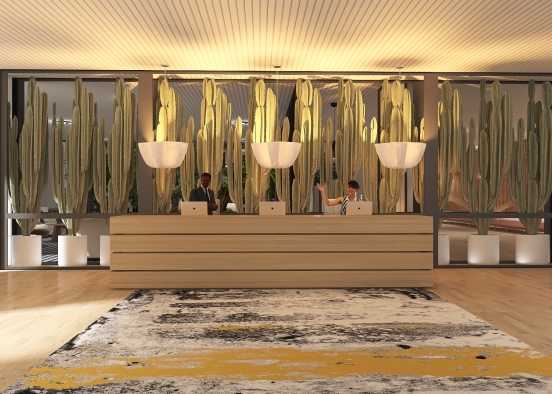 hotel lobby Design Rendering