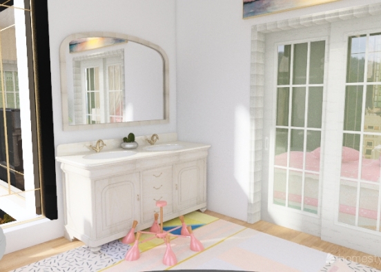 Princess Bedroom and Bath Design Rendering