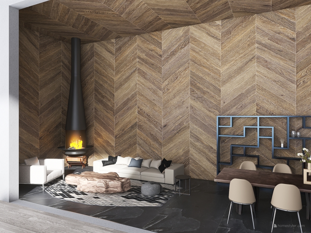 Cozy modern home in Switzerland 3d design renderings