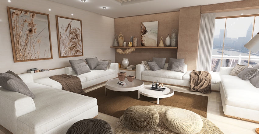#HSDA202020Residencial Vivienda junto al mar Interior Design Render