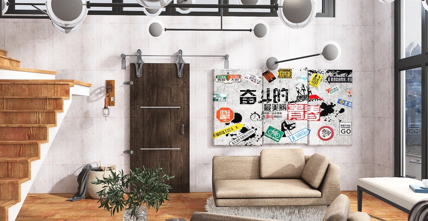 Downtown Loft Interior Design Render