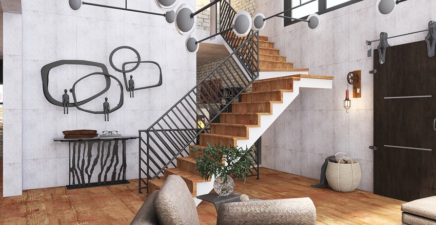 Downtown Loft Interior Design Render