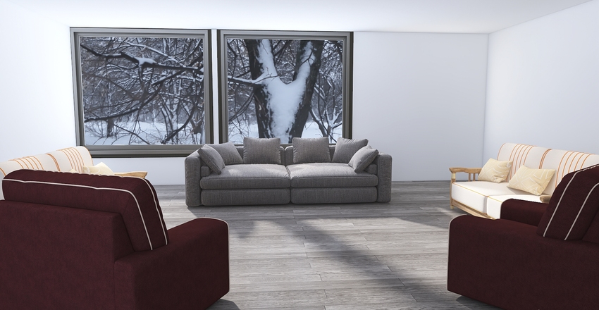 One Story house Interior Design Render