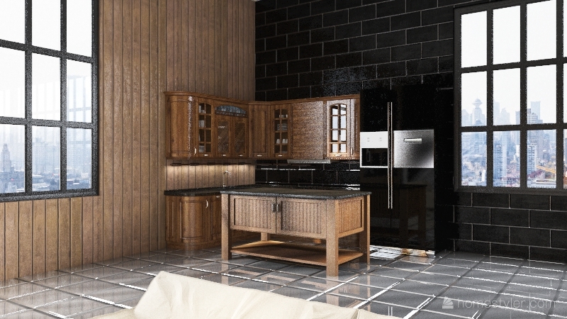 Home in the city Interior Design Render
