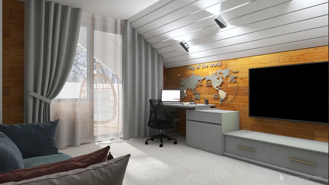 вариант 4 комната подростка 3d design renderings