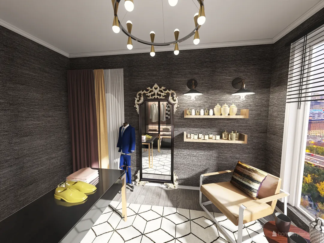 Cigar and Tailor Room 3d design renderings