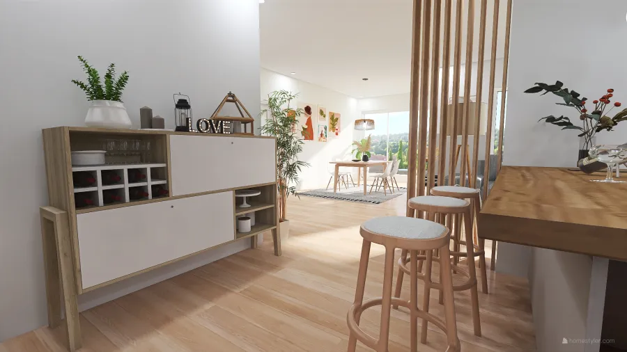 Scandinavian Home 3d design renderings