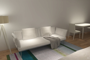 minimalist studio apartment Design Rendering