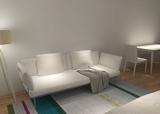minimalist studio apartment Design Rendering