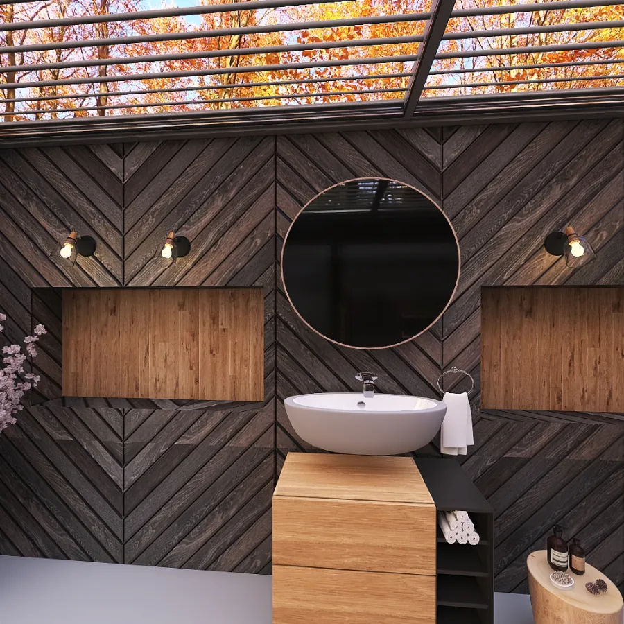 Forest Bathroom 3d design renderings