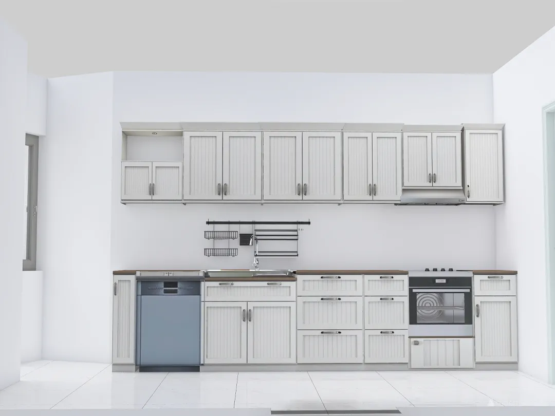 Istanbul Goztepe Soyak Site Bulding Kitchen Placement Plan 3d design renderings