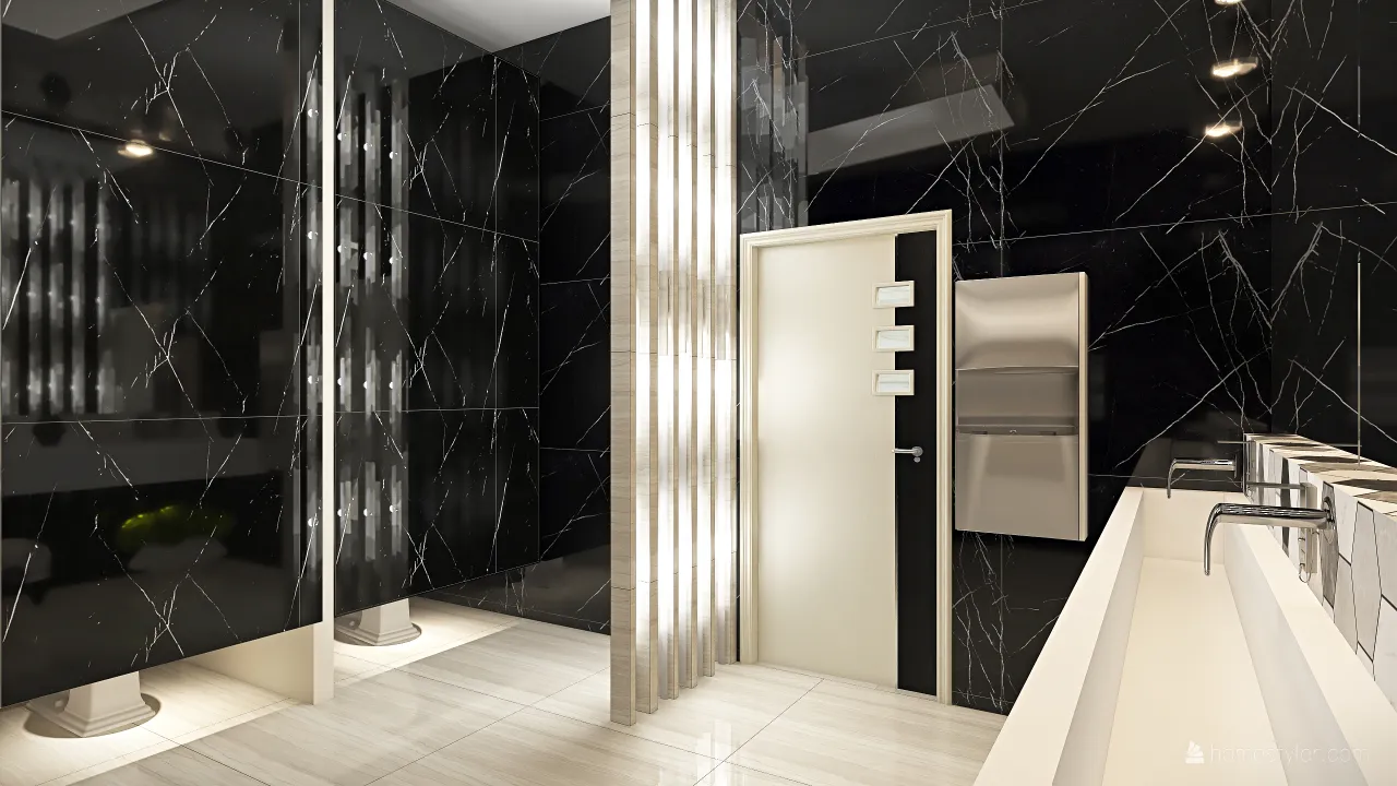 Contemporary Modern Yellow Black OtherRoom 3d design renderings