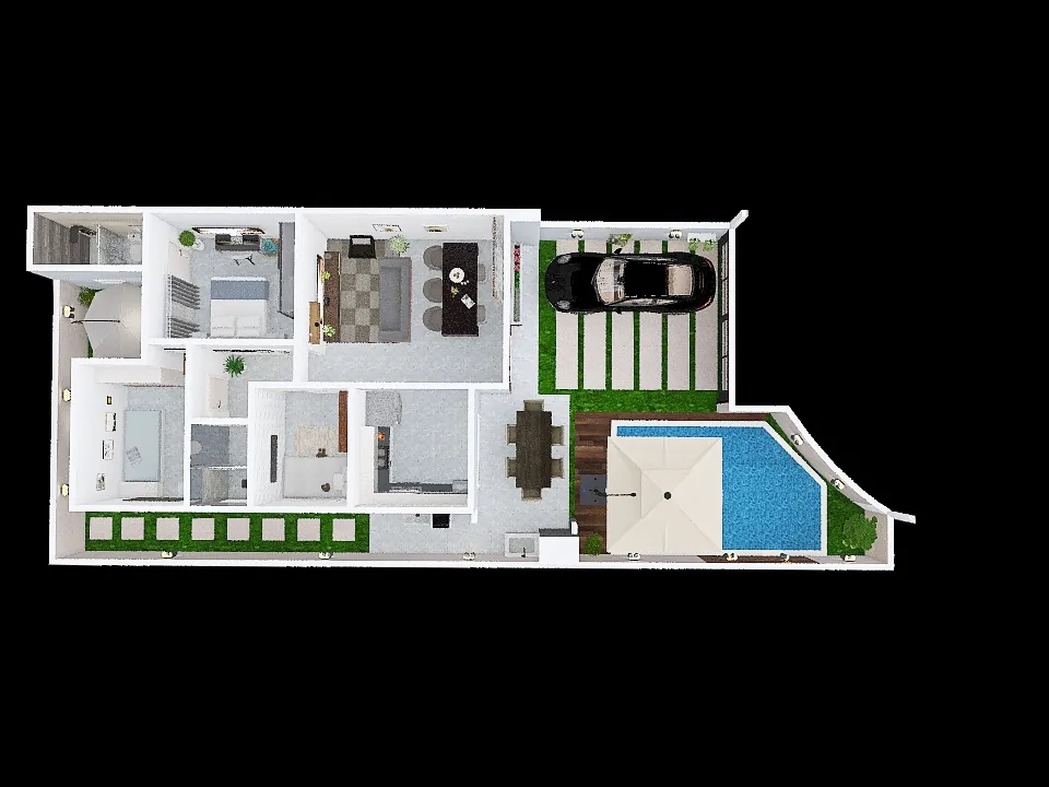 casa 121m² 550mil terreno 200mil 3d design renderings