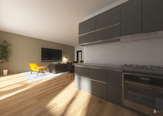 2 Bedroom Apartment Design Rendering