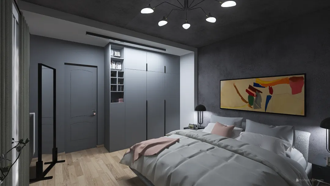 bedroom _concrete _urbanstyle 3d design renderings