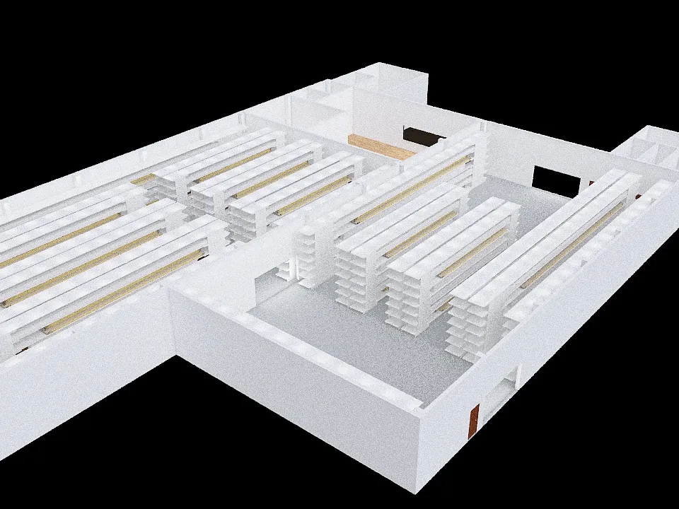 Traffi Warehouse Option 2 - 2.5 m aisles 3d design renderings