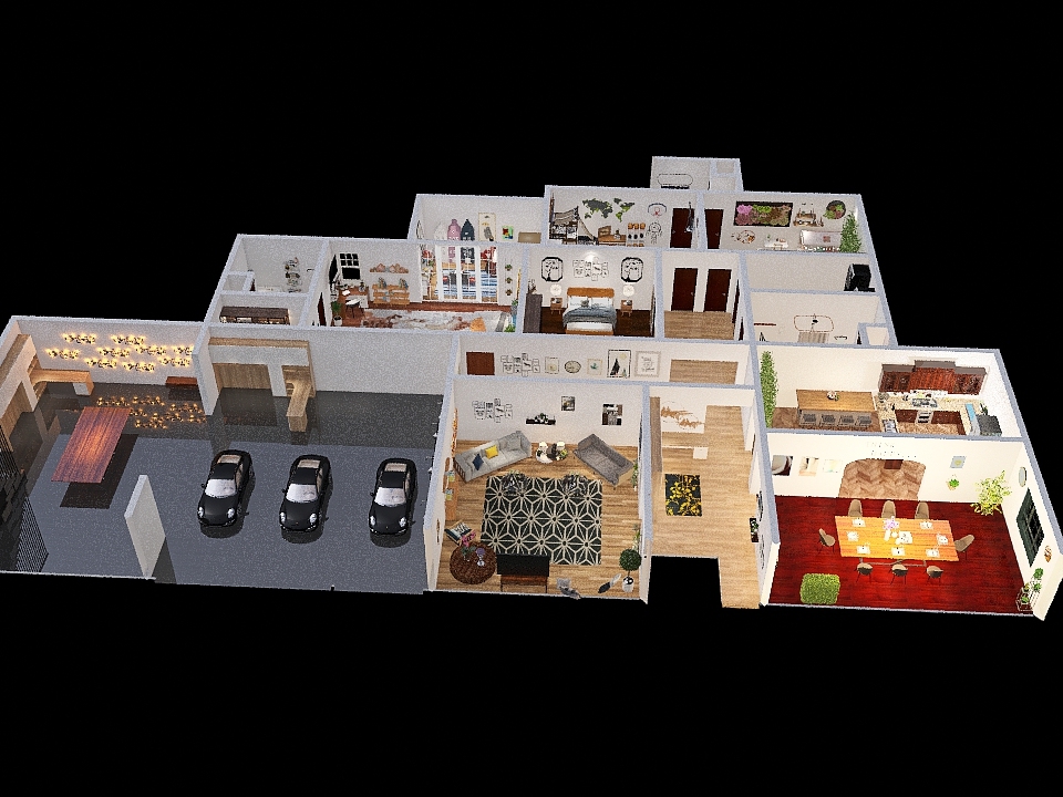 8 Person House 3d design renderings