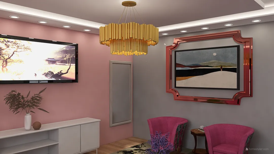 غرفة ضيافة نساء 3d design renderings