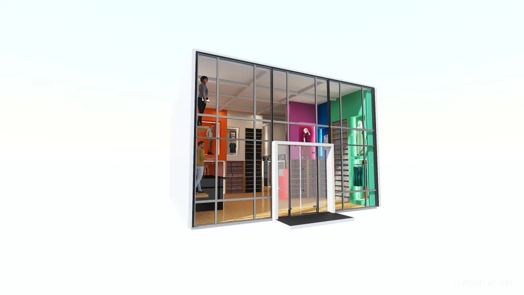 Pop up store 3d design renderings