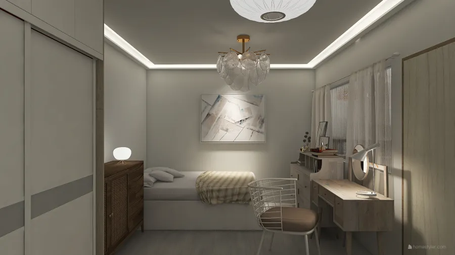 White Lo-Fi House 3d design renderings