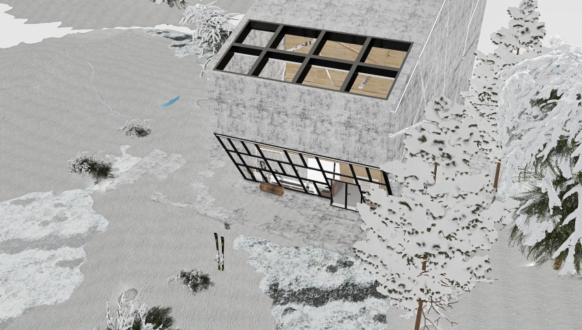 #HSDA2020Residential"The house on the frozen lake" 3d design picture 129.44