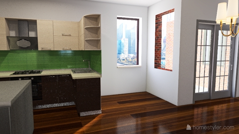 Kitchen Nook 3d design renderings