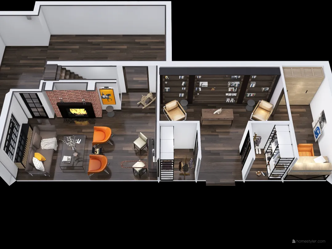 apple cottage modern ceiling second option 3d design renderings