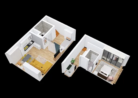 A souterrain apartment in Berlin Design Rendering