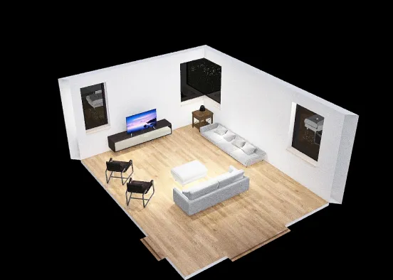 Living Room Project Design Rendering
