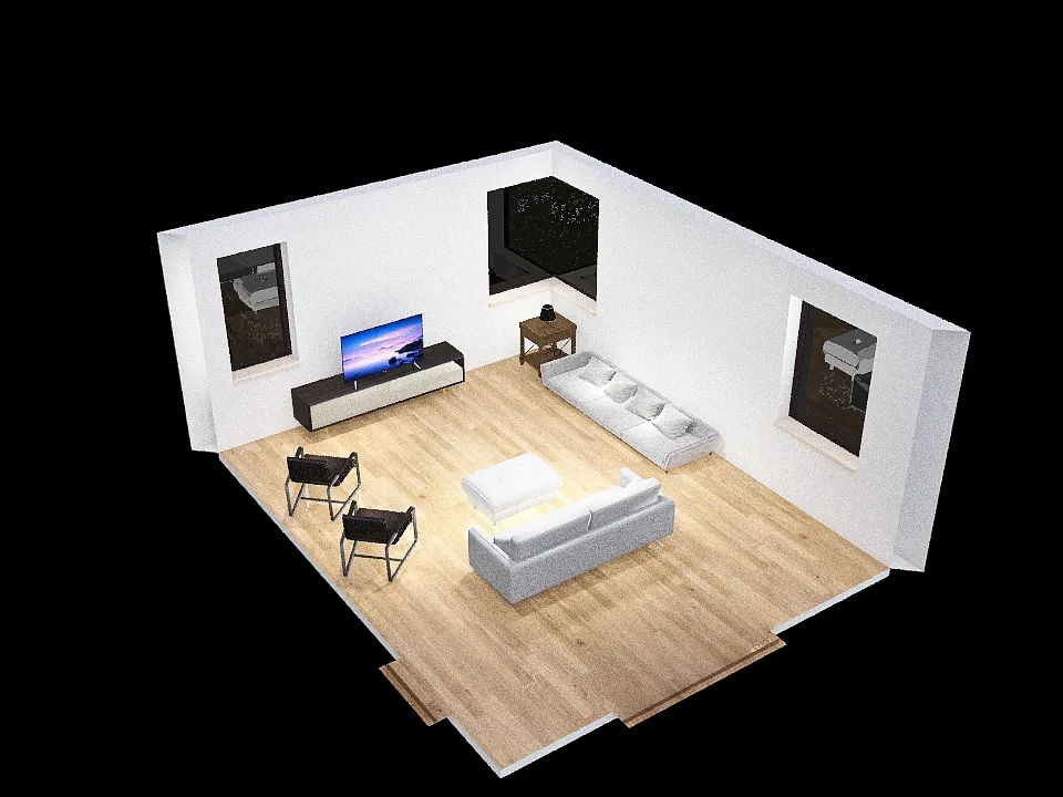 Living Room Project 3d design renderings