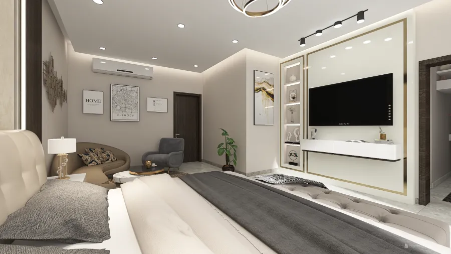 VILLA MR-ADEL BEDROOM 3d design renderings