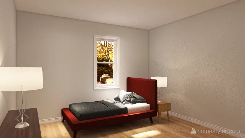 Chris's bed room 3d design renderings