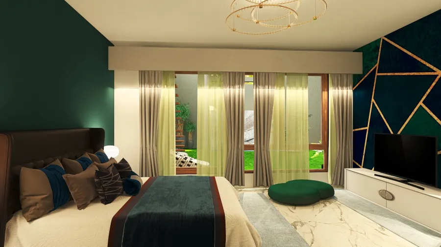 Bedroom Basement 3d design renderings