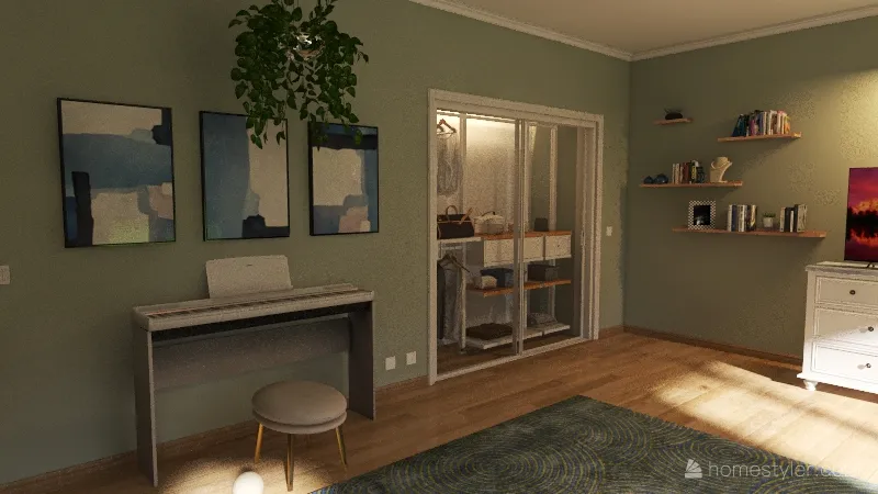 cozy bedroom 3d design renderings