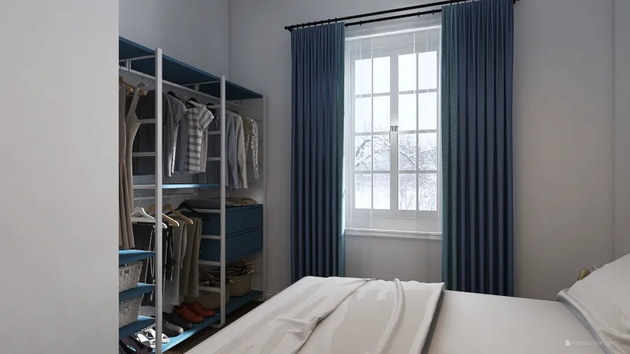 Contemporary White Bedroom 3d design renderings