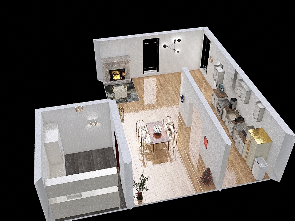 Kitchen Project 3d design renderings