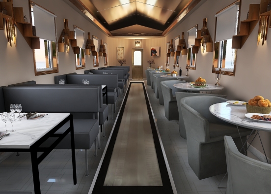express train restaurant Design Rendering