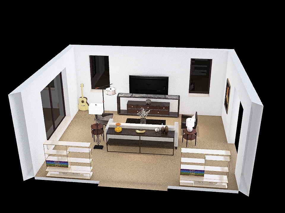 Copy of Drafting living room 3d design renderings