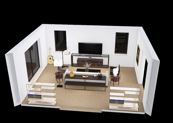 Drafting living room Design Rendering