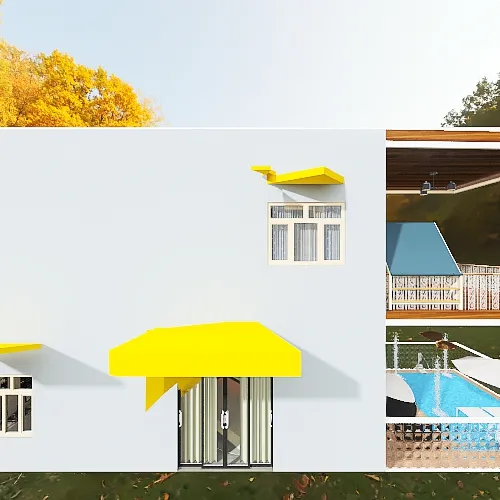 chic little house 3d design renderings