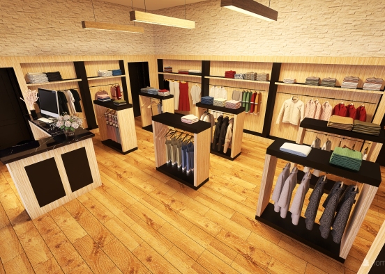Cloth Store Design Rendering