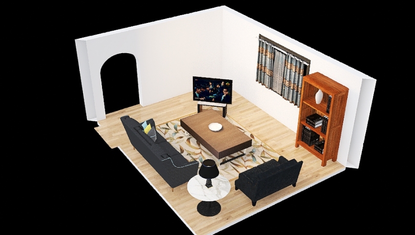 Living Room BW 3d design picture 32.43