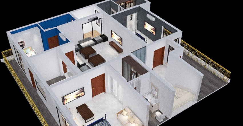 156 First Floor - 4 3d design renderings